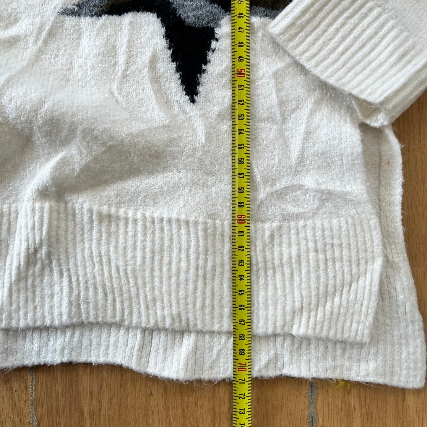 Pull blanc Thread & Supply avec étoiles – Taille S