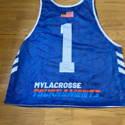 T-shirt basketball réversible bleu et blanc - Taille M/L