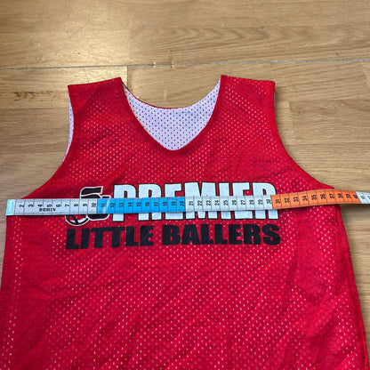 Débardeur réversible style basketball rouge et blanc - Taille S