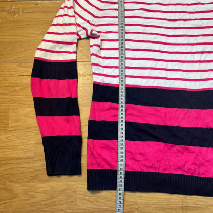 Pull rayé rose et blanc - Tommy Hilfiger (femme) - Taille XL