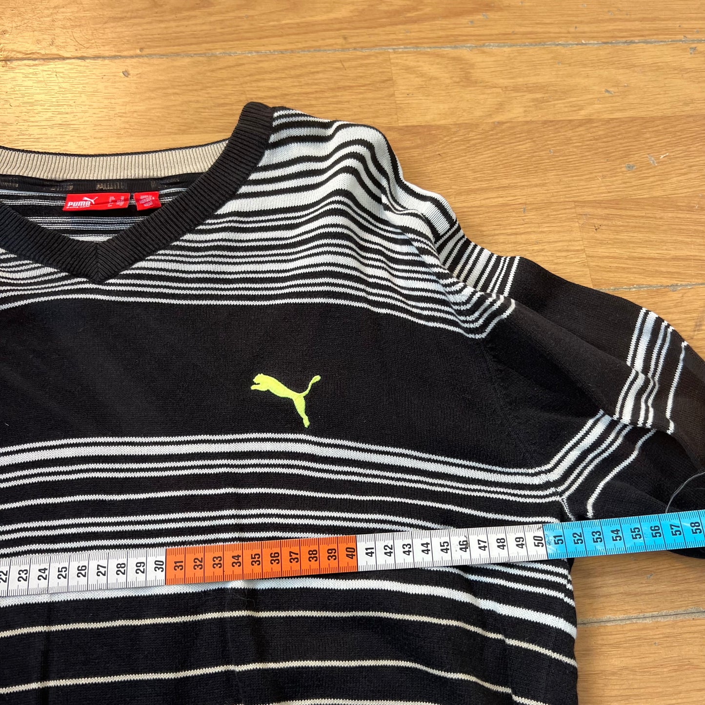 Pull col V noir et blanc - Puma - Taille M