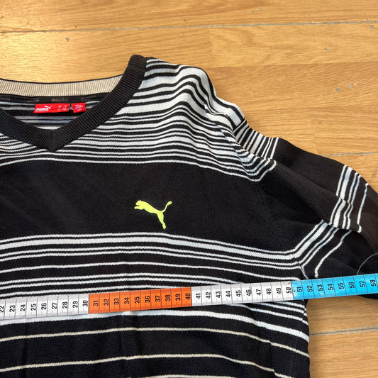Pull col V noir et blanc - Puma - Taille M