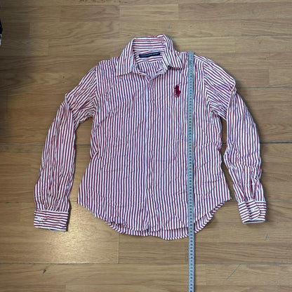 Chemise Ralph Lauren Sport – Rayée blanc & rouge – Taille S