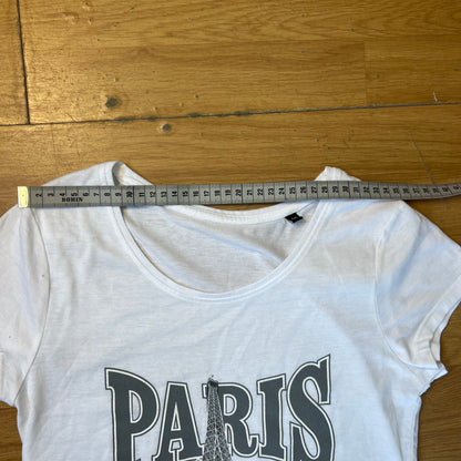 T-shirt blanc Paris - by ZAINAB