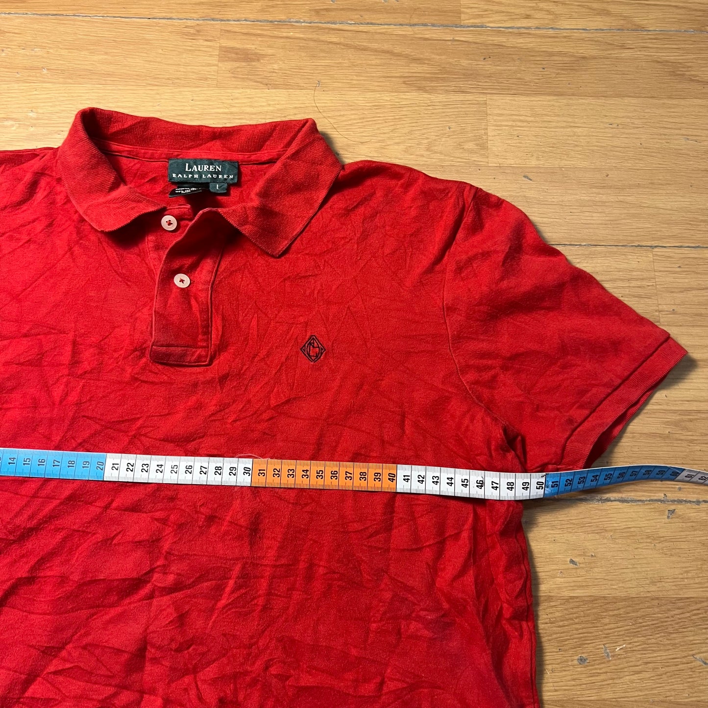 Polo rouge cropped - Ralph Lauren - Taille L