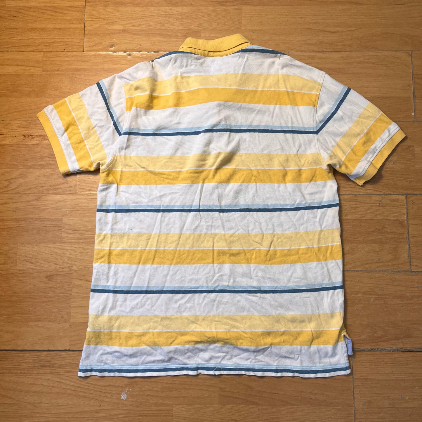 Polo rayé jaune, blanc et bleu Tommy Hilfiger – Taille – XXL