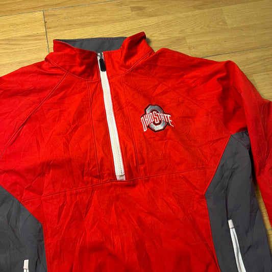 Veste à demi-zip rouge et gris - Taille L