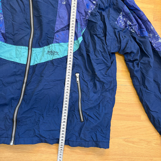 Veste coupe-vent bleu vintage - H. Klein - Taille XL