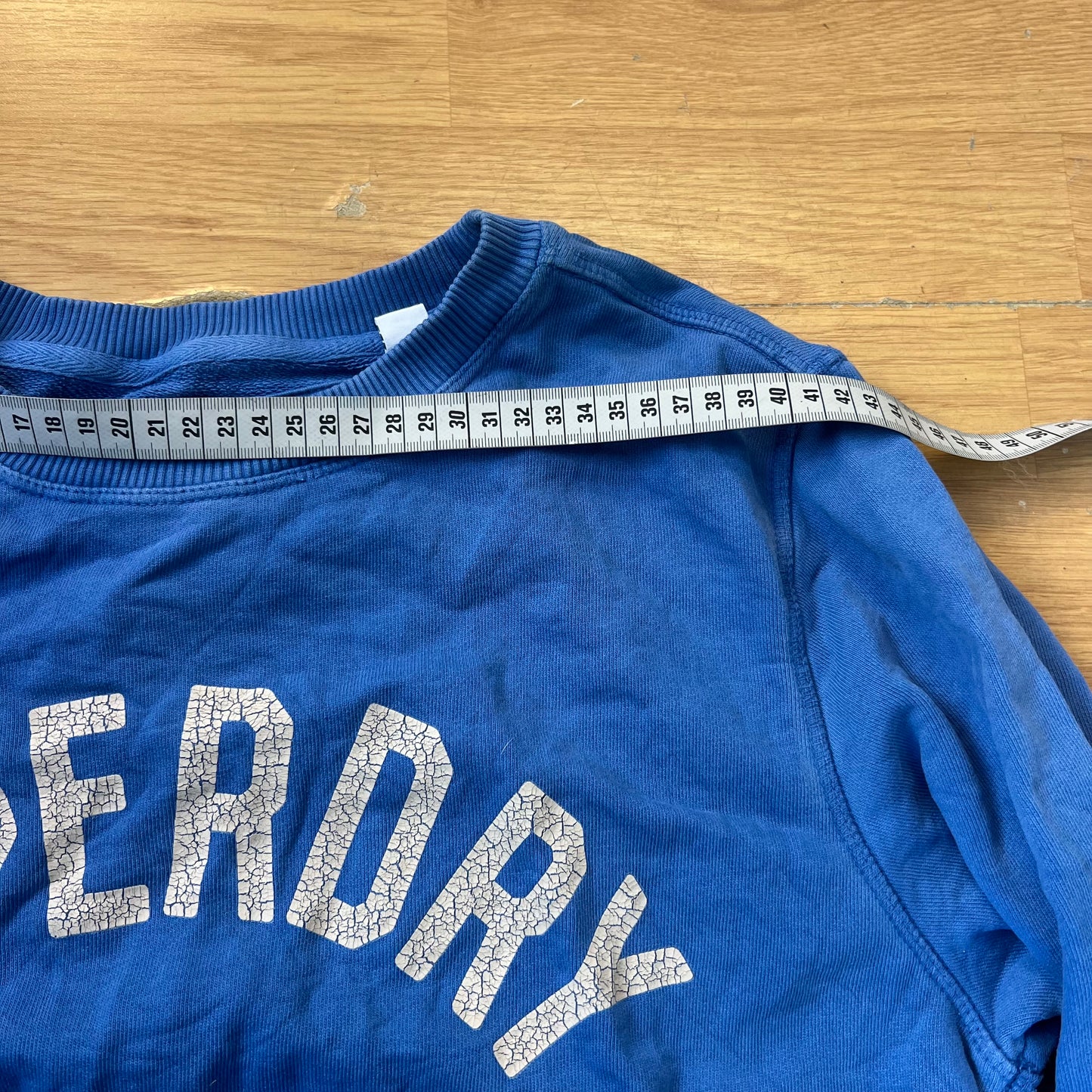 Sweat bleu sans capuche - Superdry - Taille L