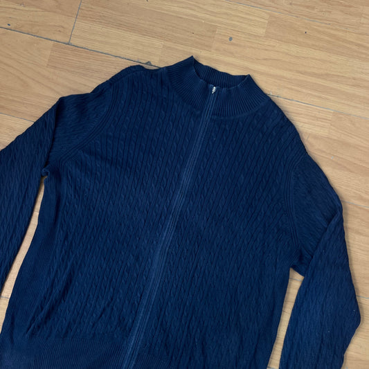 Pull zippé bleu Tommy Hilfiger femme – Taille XXL