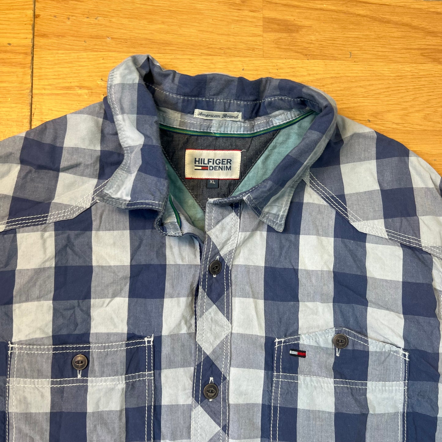 Chemise tartan bleue - Tommy Hilfiger - Taille XL