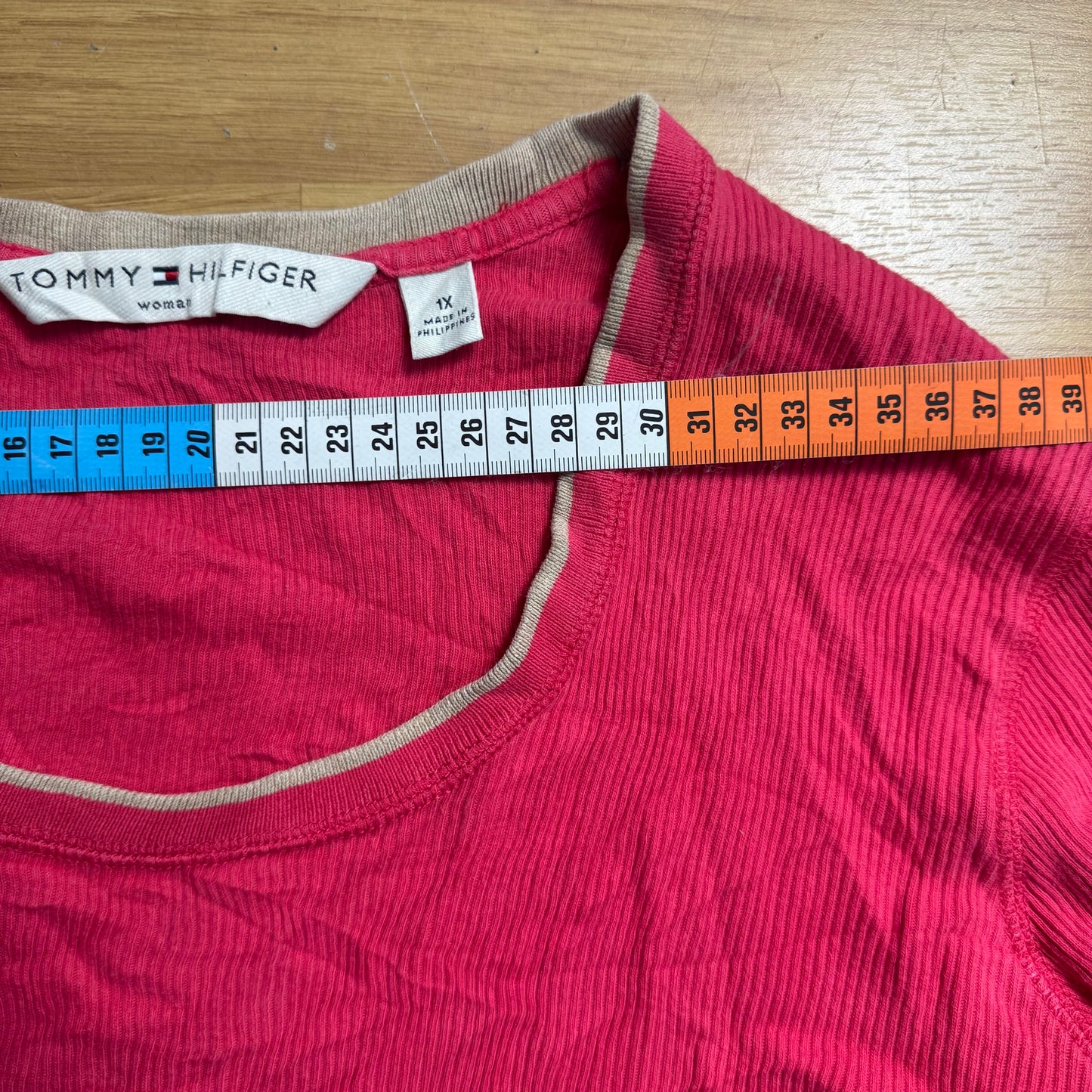 Top manches longues rose - Tommy Hilfiger - Taille XL