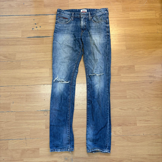 Jeans slim bleu déchiré - Hilfiger Denim - Taille w31 l34