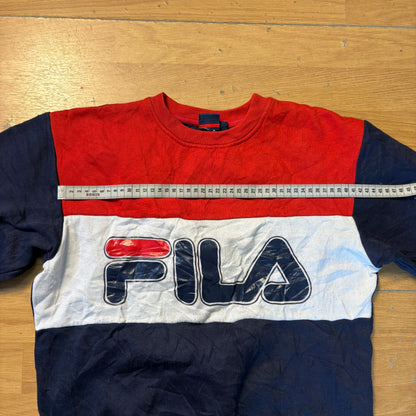 Sweat crewneck rouge et bleu - Fila - Taille XD