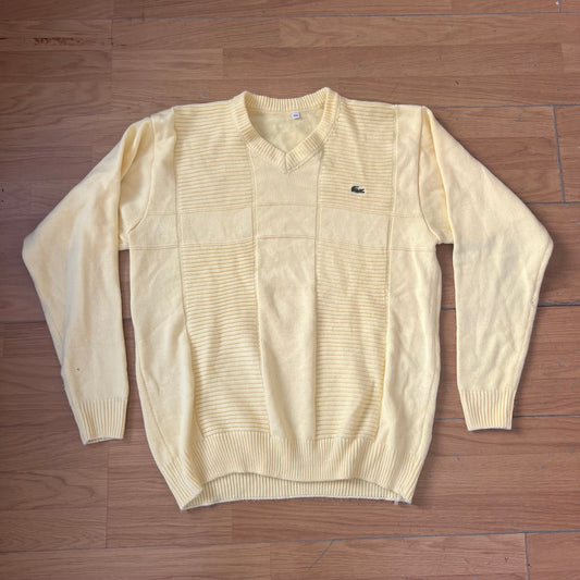 Pull col V jaune - Lacoste - Taille XXXL by SARLOTTE