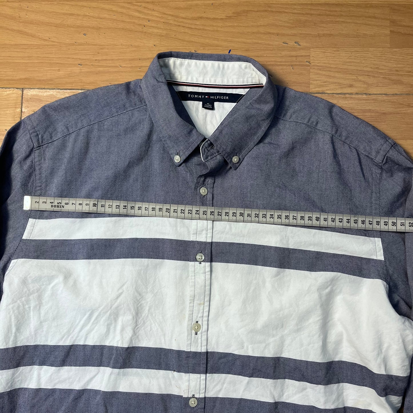 Chemise rayée bleu et blanc Tommy Hilfiger – Taille – XL