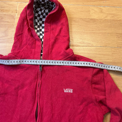 Sweat à capuche zippé rouge - Vans - Taille M