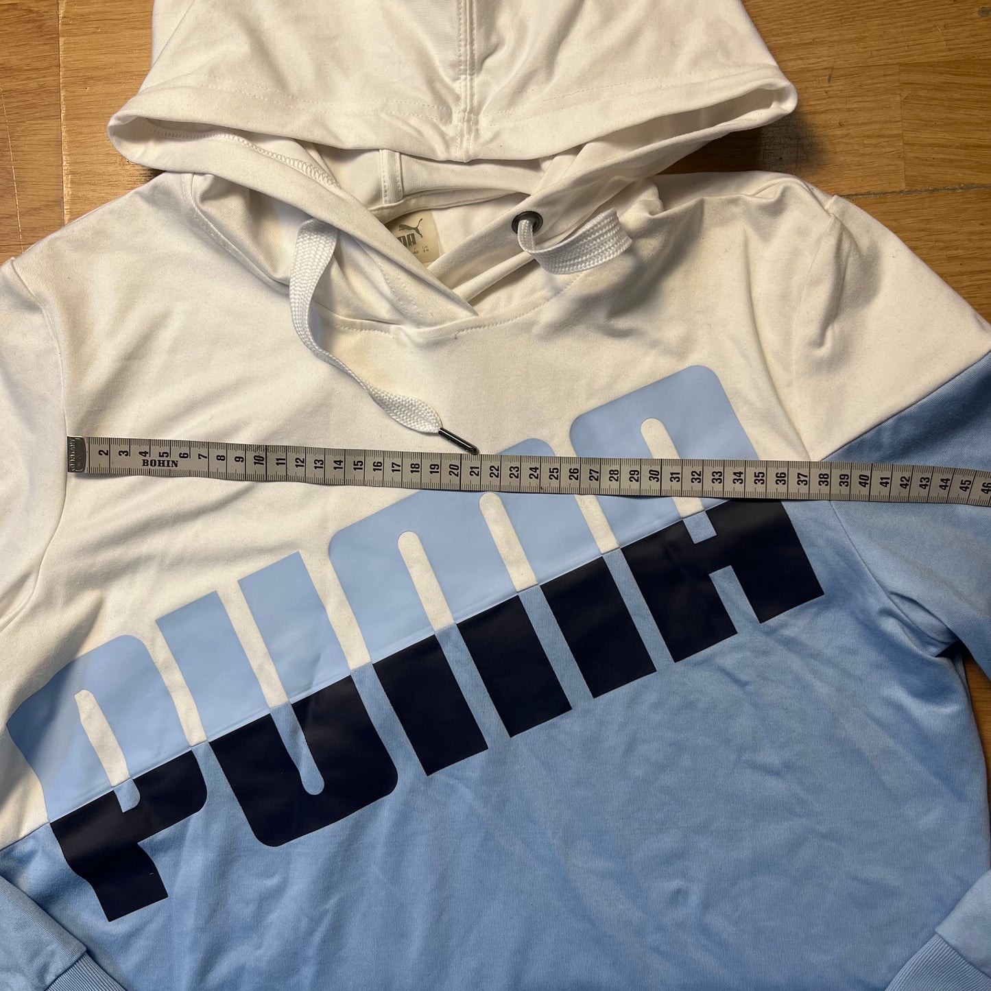 Hoodie blanc et bleu - Puma - Taille L