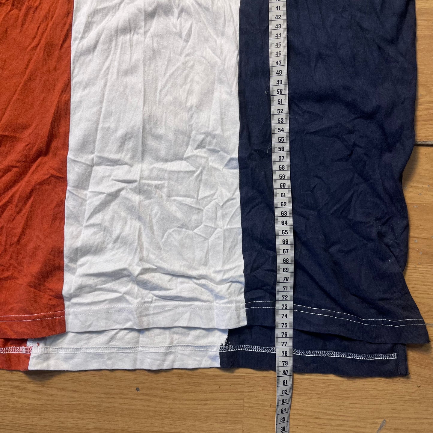 Polo manches longues bleu blanc orange - Arizona- Taille L