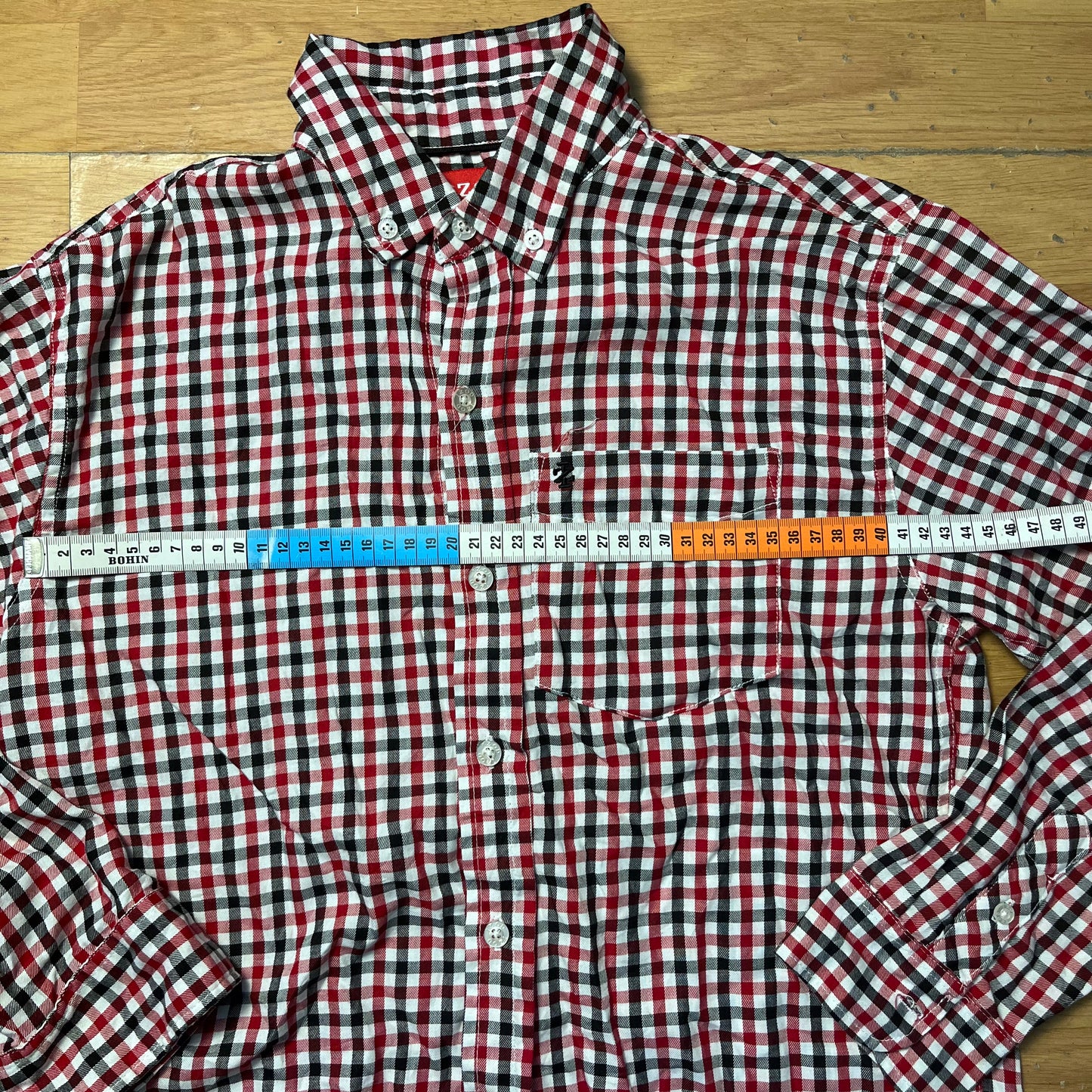 Chemise à carreaux rouges et bleus - IZOD - Taille L (14/16 ans)