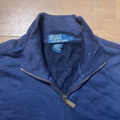 Pull zippé bleu marine - Polo by Ralph Lauren - Taille XL