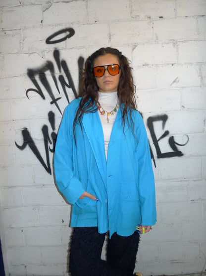 Veste bleue à capuche – BY SARLOTTE