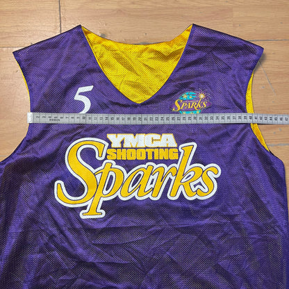Maillot de basketball violet et jaune YMCA – Taille – L