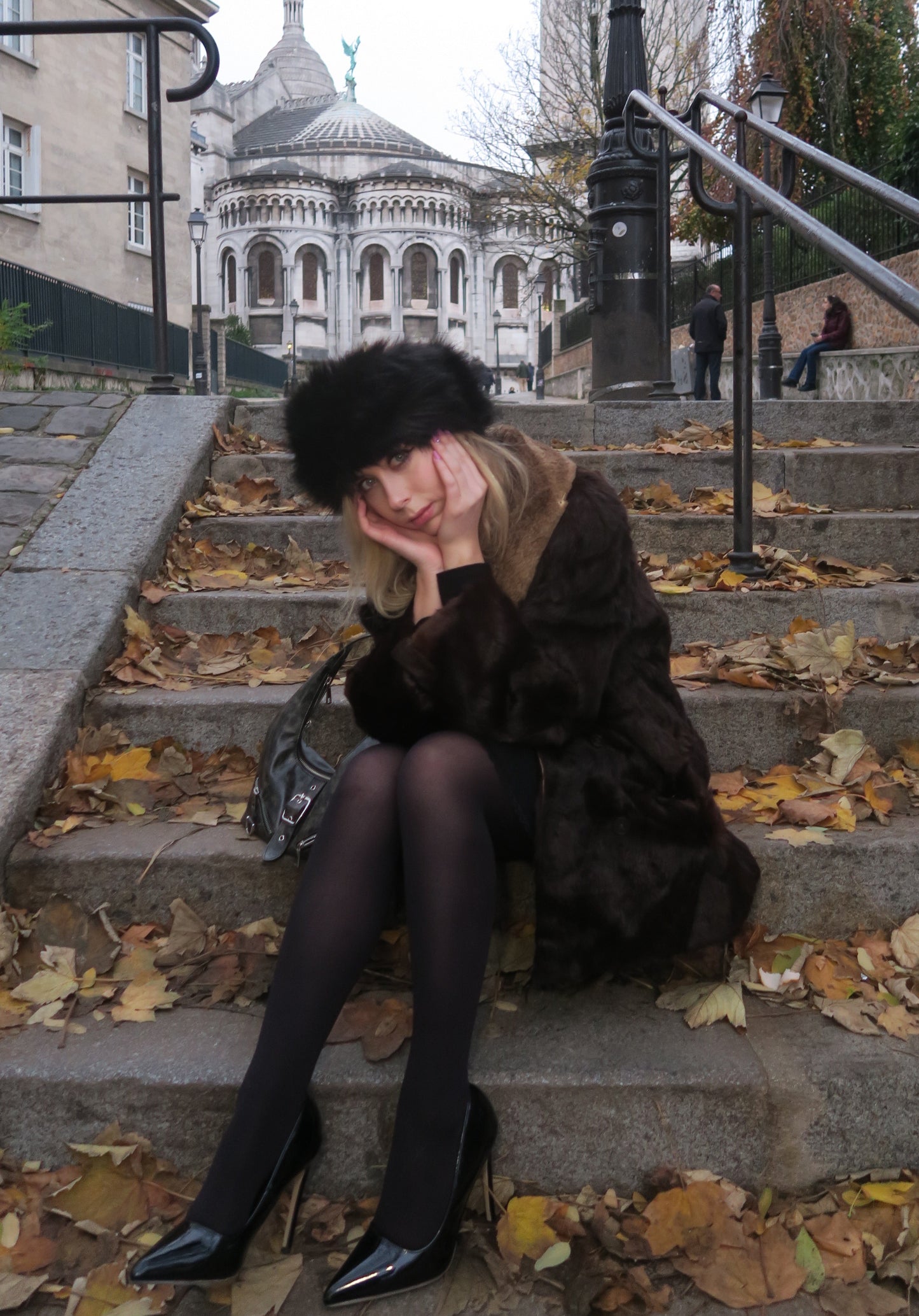 Brown Collar Fur - by MANDY CHERIE - Taille : M