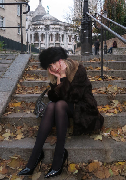 Brown Collar Fur - by MANDY CHERIE - Taille : M