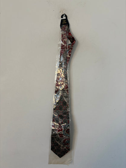 Cravate rouge à motif floral – By Iasmine