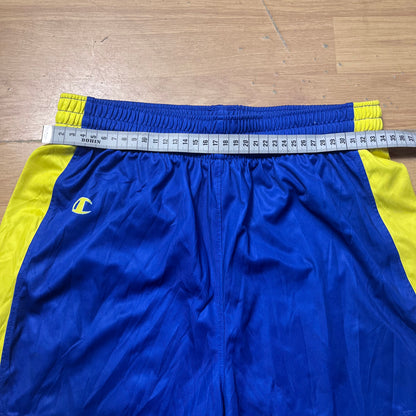 Short de sport bleu et jaune Champion – Taille – S