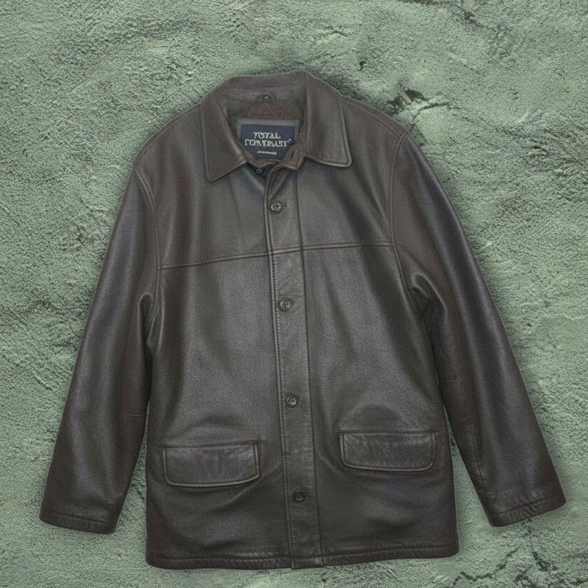 Veste en Cuir Marron - by YANNIS KINGSTON - Taille : 2XL