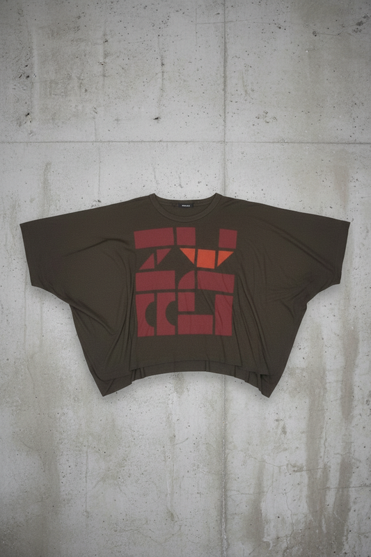 Oversized Tshirt  – Marron – Taille L