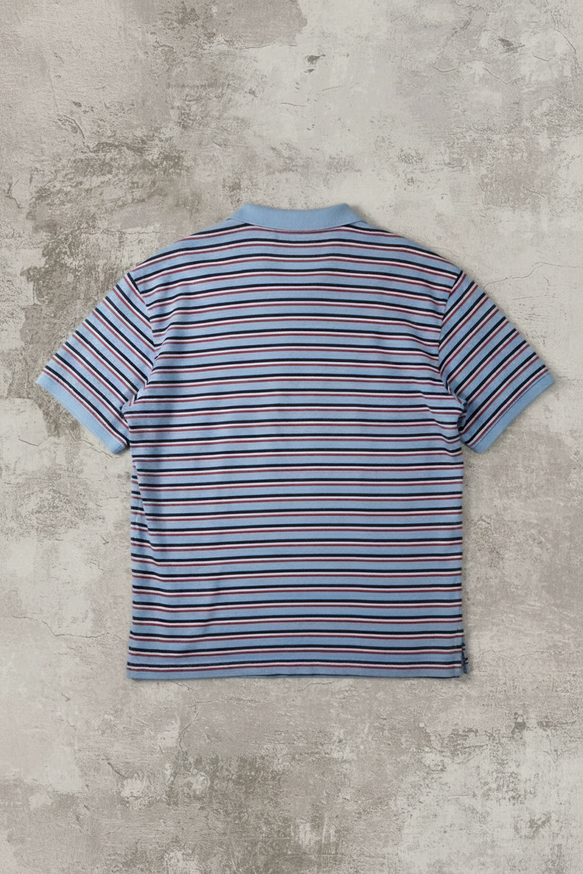 Polo Ralph Lauren - Bleu avec Rayures Rouge, Blanc & Marine - Taille XXL