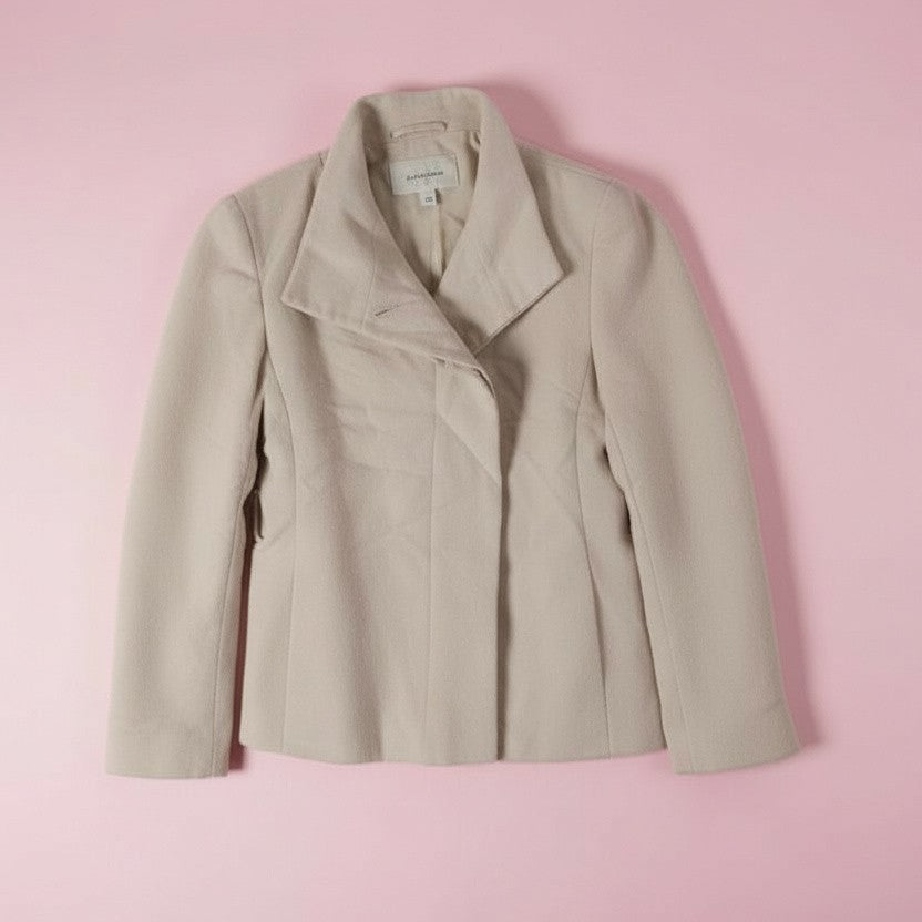 Veste crème double boutonnage structurée – by Zainab