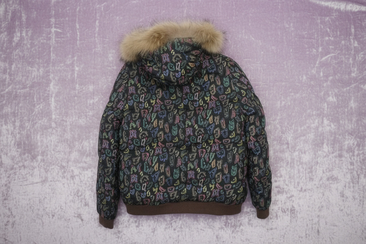 Doudoune Multicolore à Capuche - by SASSCARELLA - Taille : XS